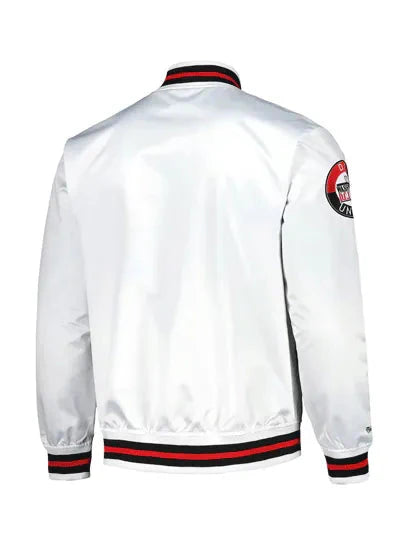 MLS 2025 D.C. United White Satin Varsity Jacket