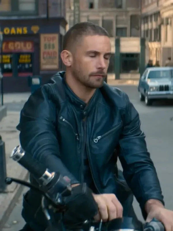 Man with No Past Adam Woodward Black Leather Jacket