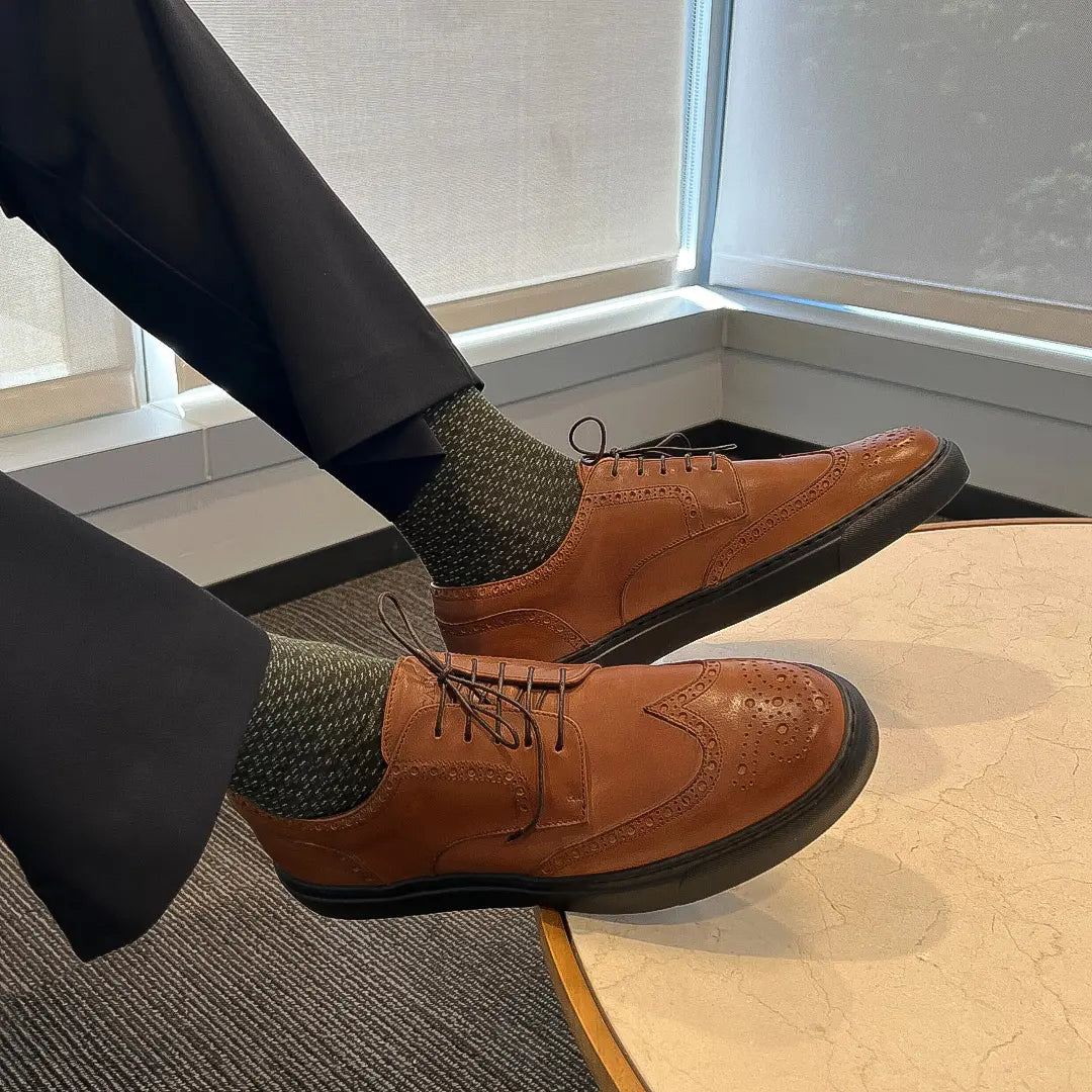 Men's Don Giovanni Wingtips - Cognac