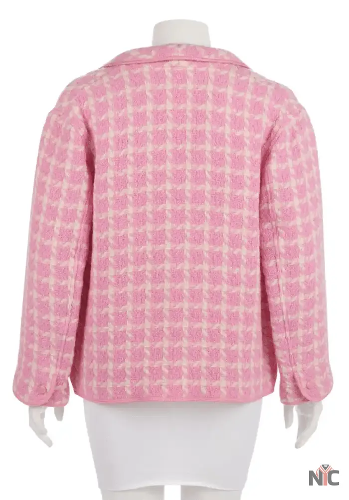 Margot Robbie Barbie Pink Checkered Blazer