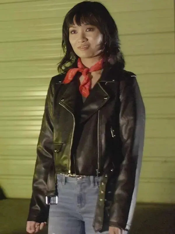 Marieka Prom Killer Clown Girls Black Leather Jacket