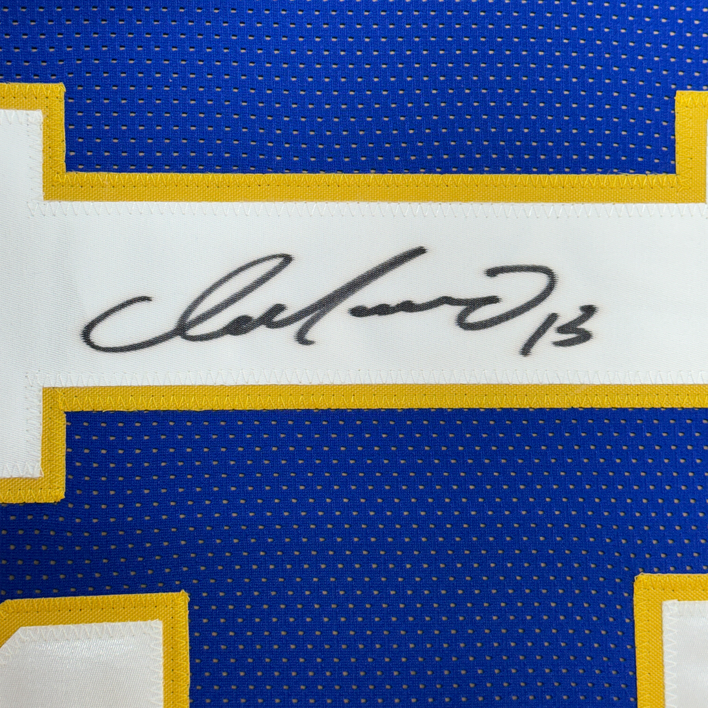 Framed Autographed/Signed Dan Marino 35x39 Pittsburgh Blue College Football Jersey JSA COA