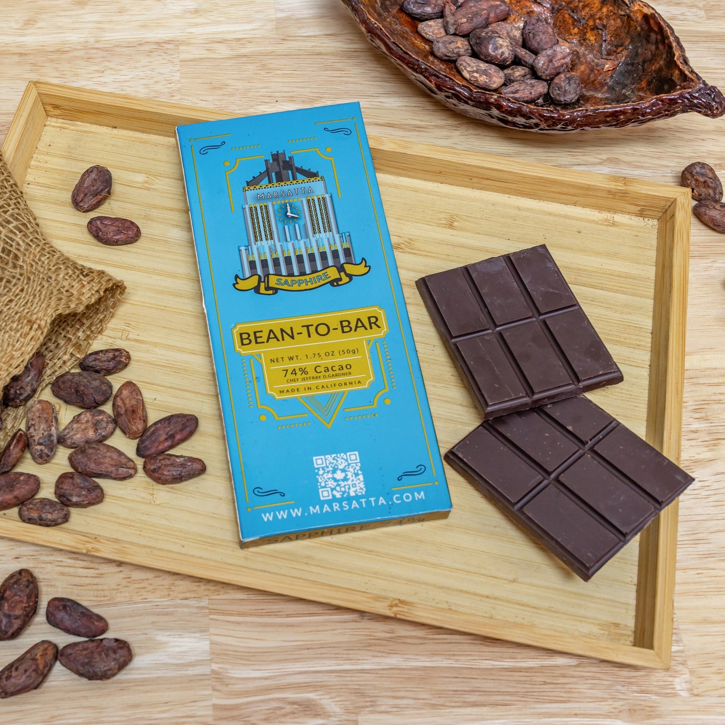 "Sapphire Label" - 74% Bean-To-Bar Chocolate