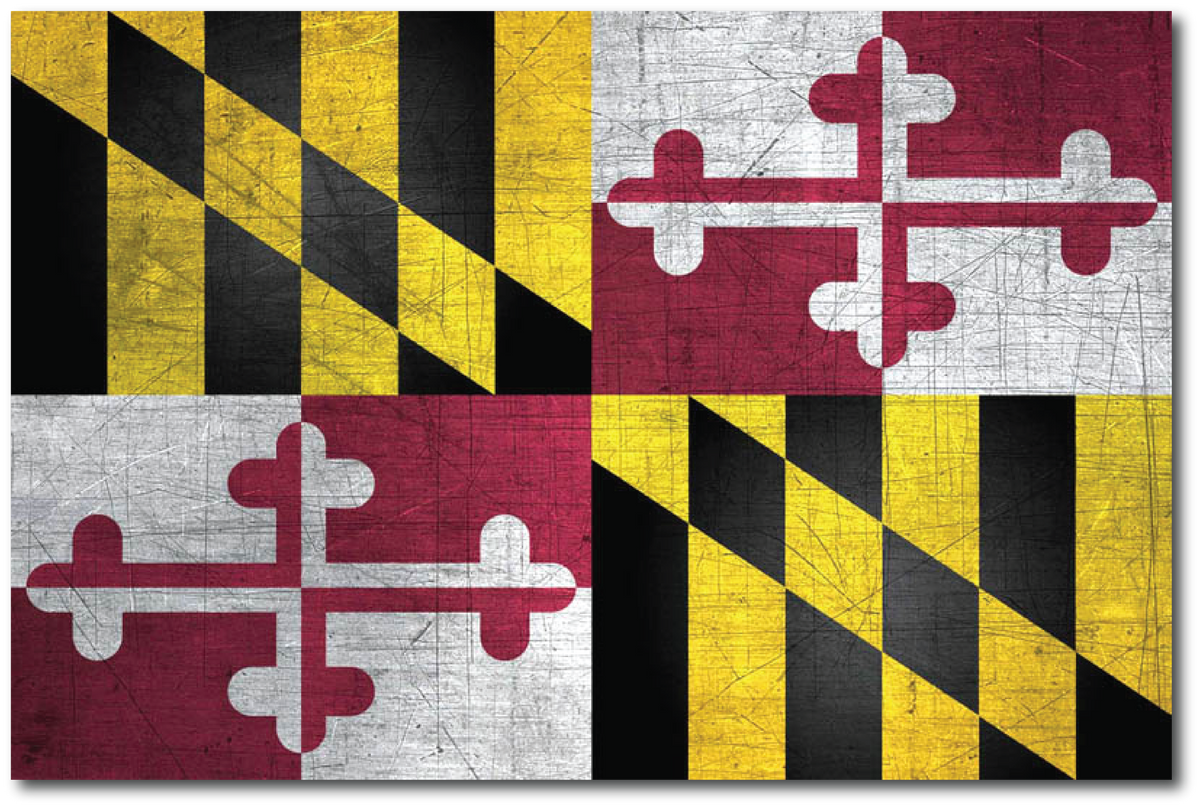 MARYLAND FLAG REFLECTIVE HELMET DECAL