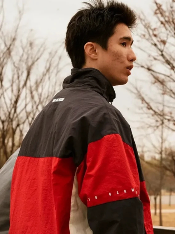 Qt8 Garments Red & Black Track Jacket