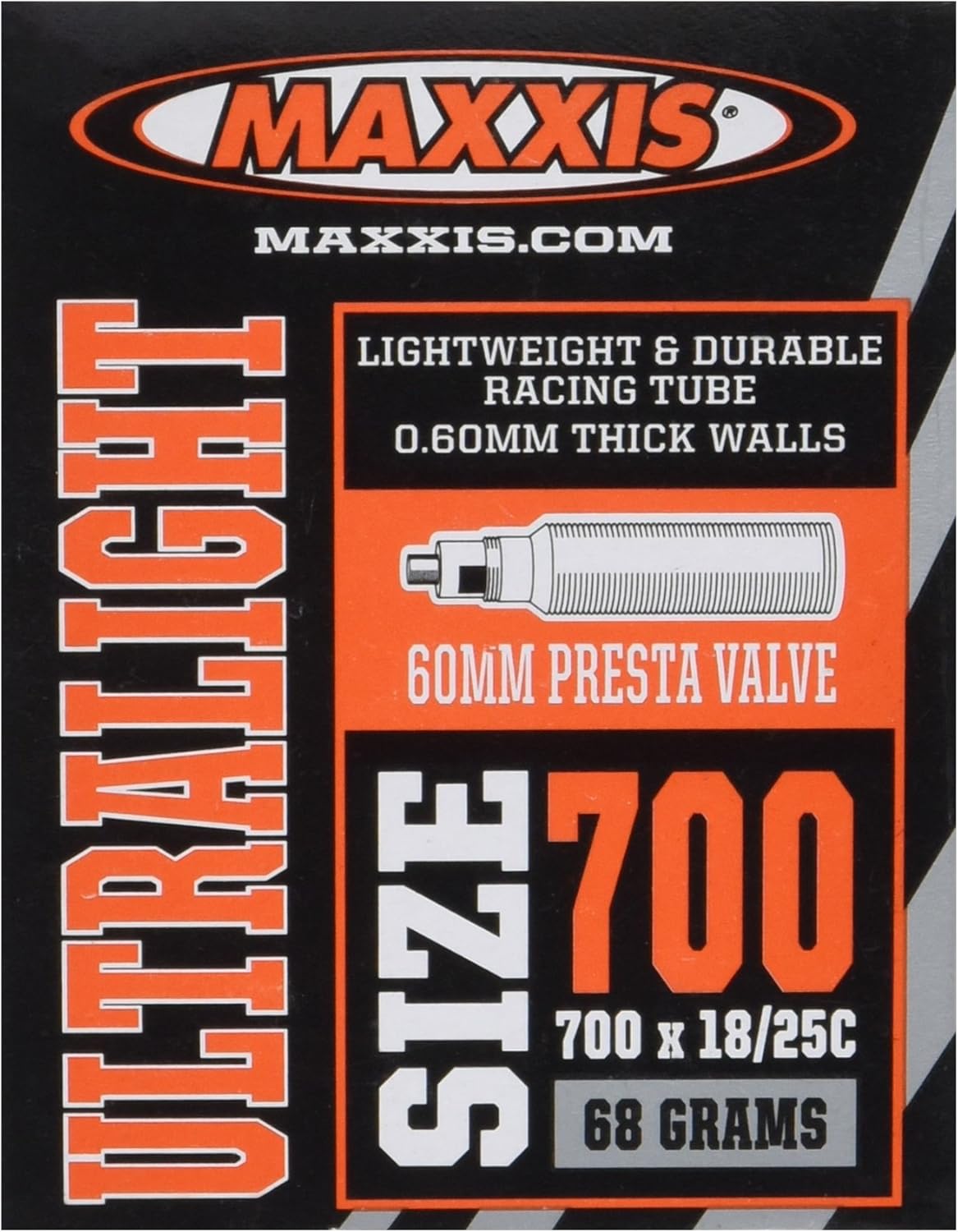 Maxxis Presta Valve 60mm Ultralight Tube (700X18-25)