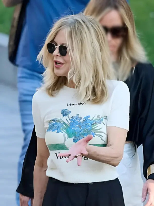 Meg Ryan Madrid 2025 White T-Shirt