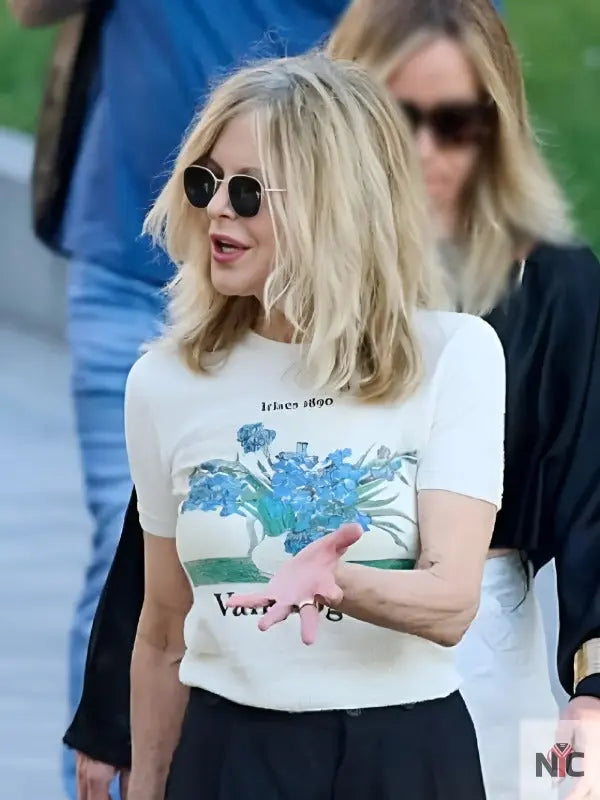 Meg Ryan Madrid 2025 White T-Shirt