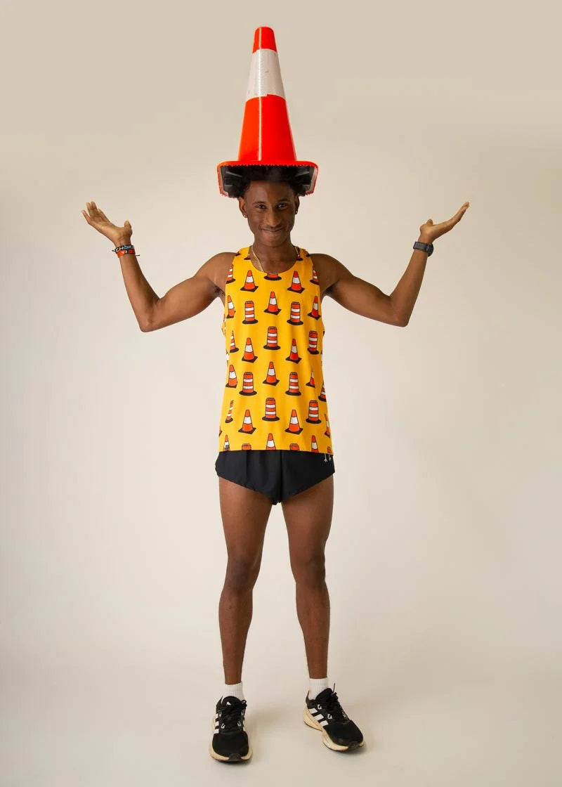 Men's Traffic Cones Performance Singlet (Yellow)