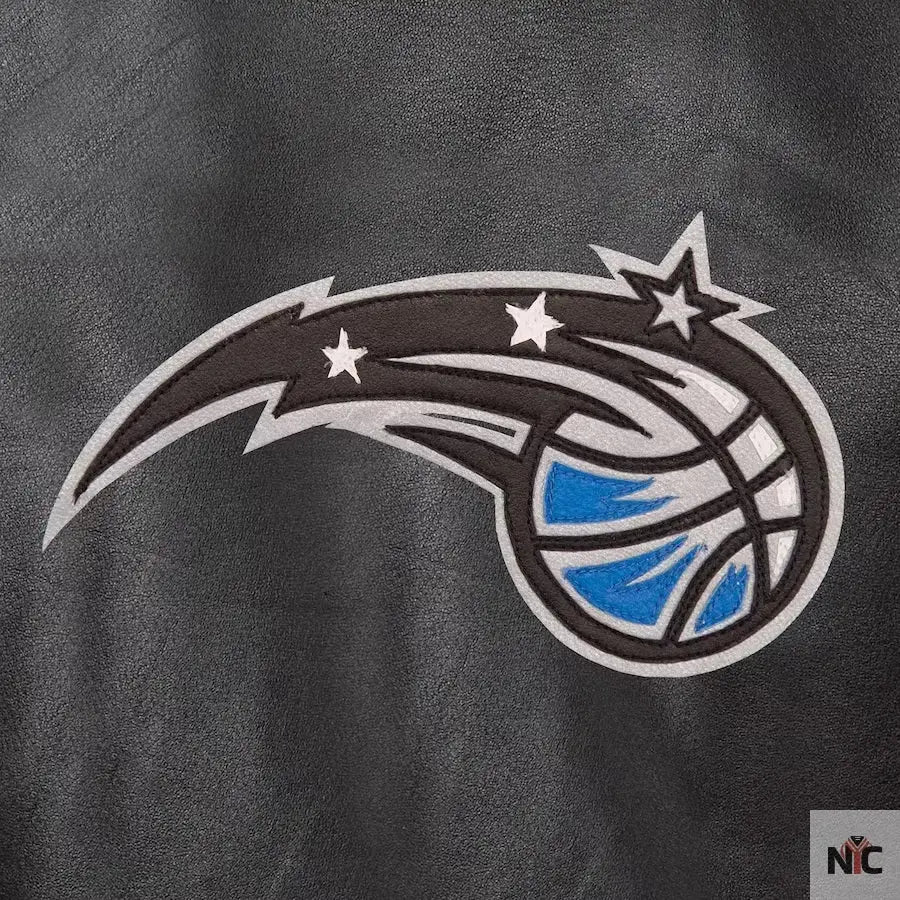 Men’s JH Design Black Orlando Magic Leather Jacket