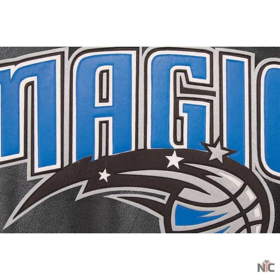 Men’s JH Design Black Orlando Magic Leather Jacket
