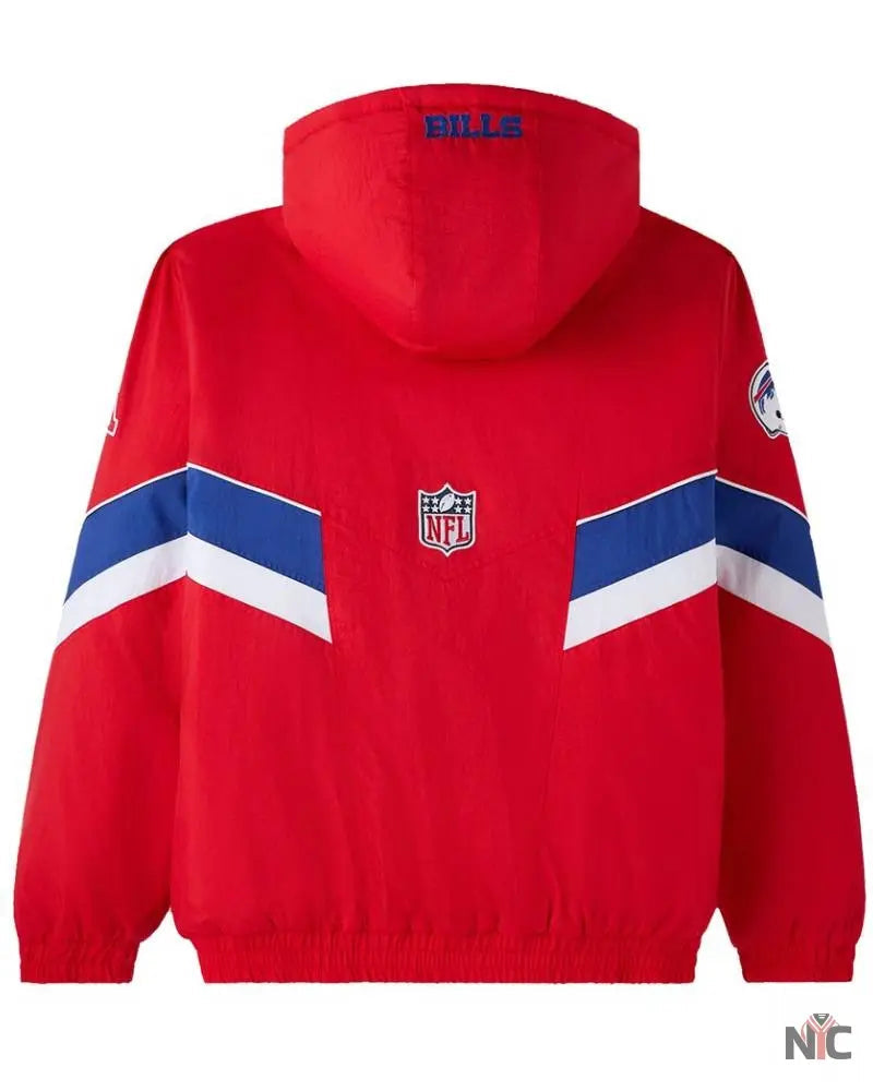 Men’s OVO x Starter Red Buffalo Bills Sideline Full-Snap Puffer Jacket