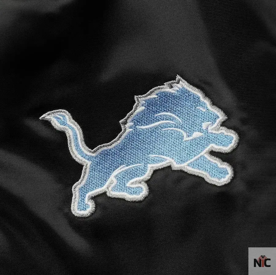 Men’s Starter Black Detroit Lions Locker Room Varsity Jacket