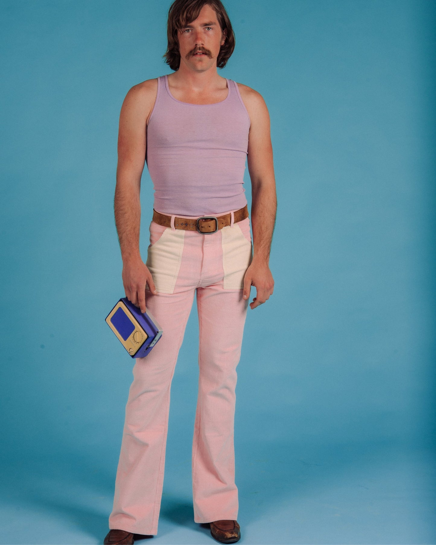 Men's Bell Bottom (Powder Pink/Cream)