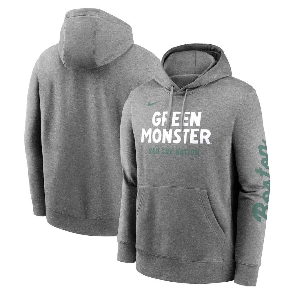 Men’s Boston Red Sox Nike Heather Charcoal 2025 Pullover Hoodie