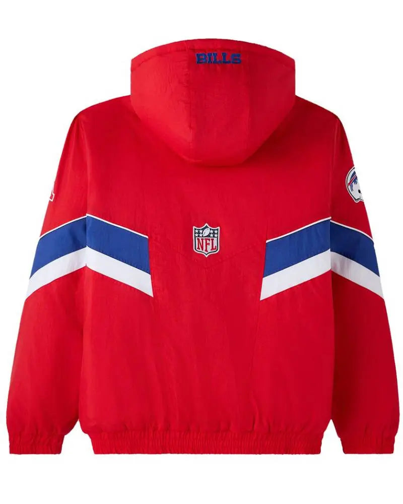 Men’s OVO x Starter Red Buffalo Bills Sideline Full-Snap Puffer Jacket