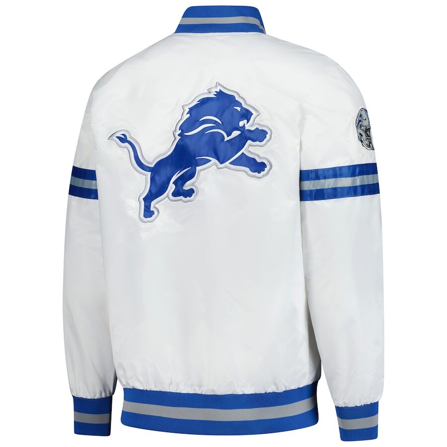 Men’s Detroit Lions Starter White Scout Full-Snap Varsity Jacket