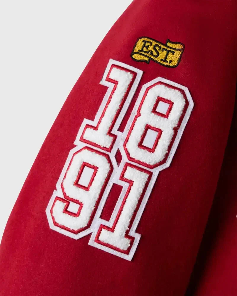 Stanford Campus Red Varsity Jacket