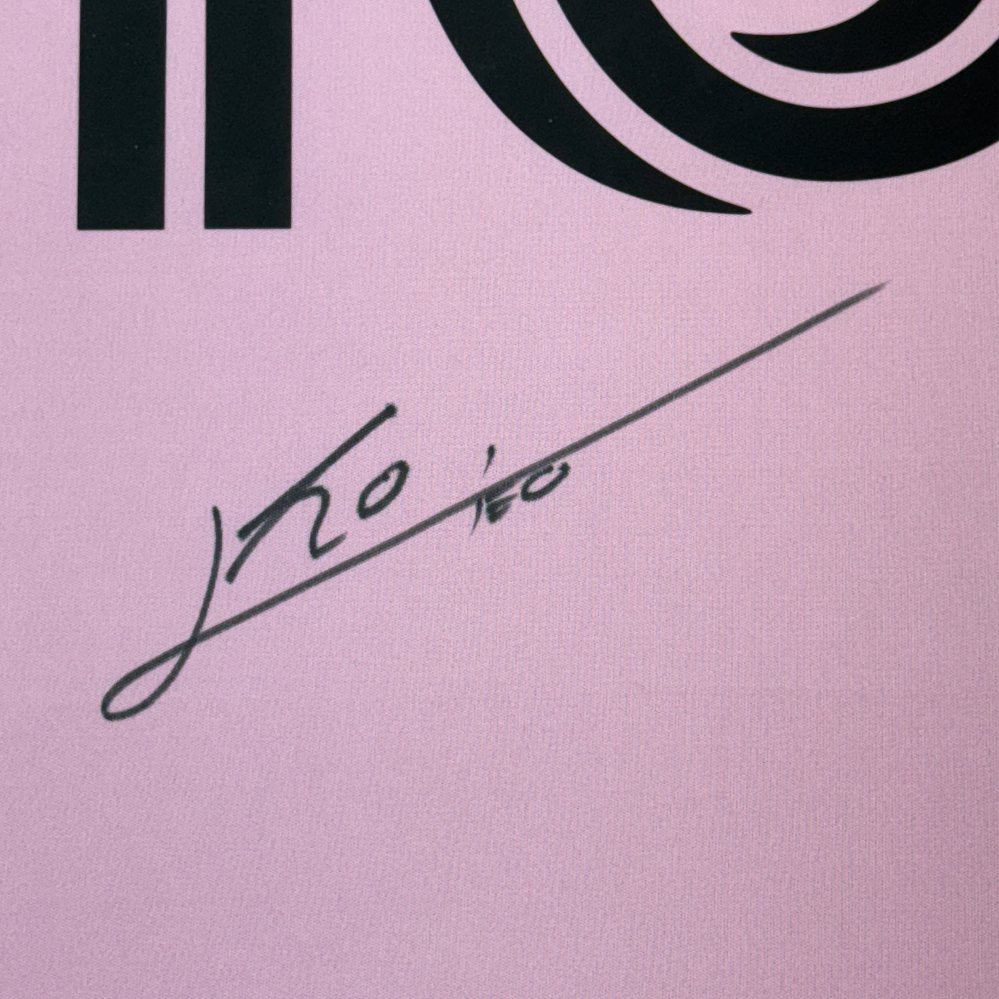 Framed Autographed/Signed Lionel Leo Messi 35x39 Inter Miami Pink Soccer Jersey Beckett BAS COA