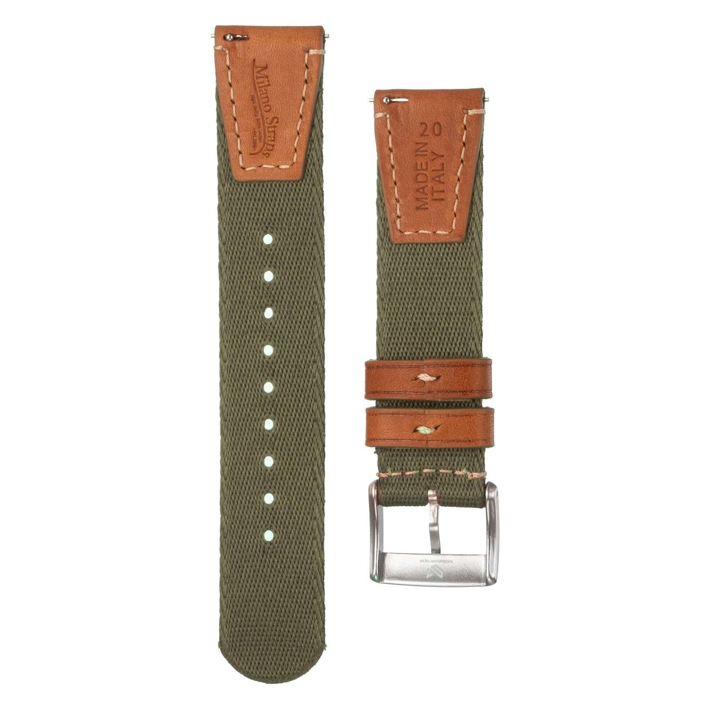 Military Green Two Piece Eco-Friendly Watch Strap