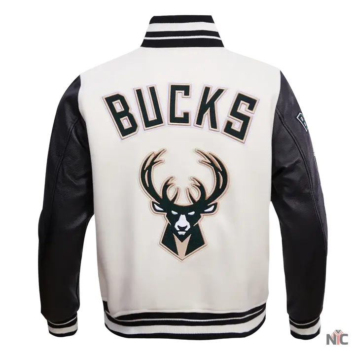 Milwaukee Bucks Retro Classic Rib Wool Varsity Jacket