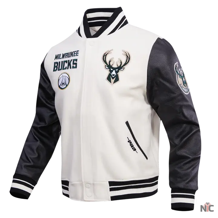 Milwaukee Bucks Retro Classic Rib Wool Varsity Jacket