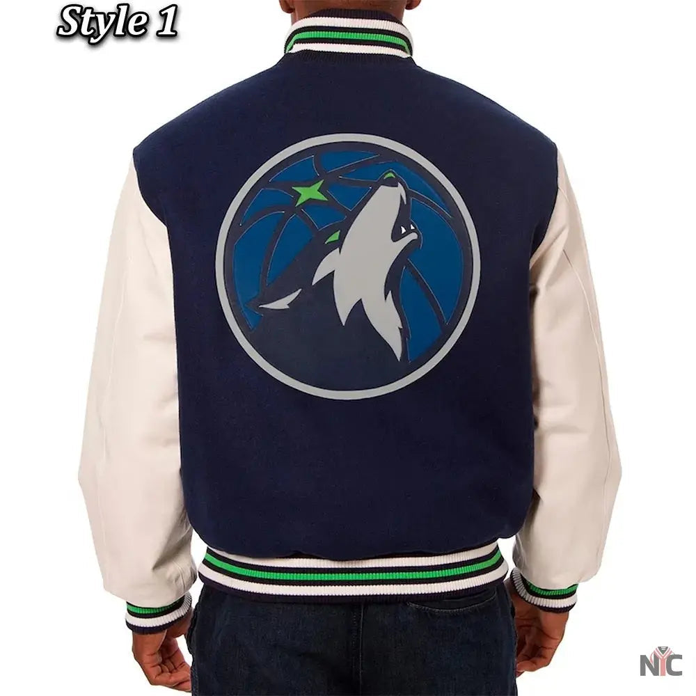 Minnesota Timberwolves Varsity Wool & Leather Jacket