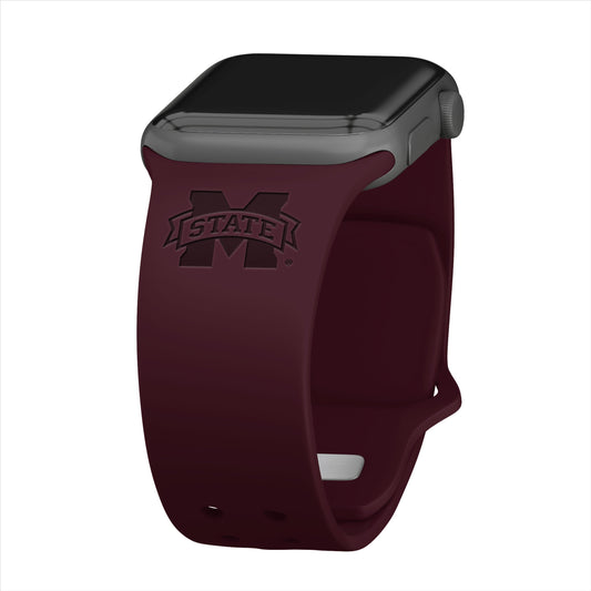 Mississippi State Bulldogs Engraved Apple Watch Band
