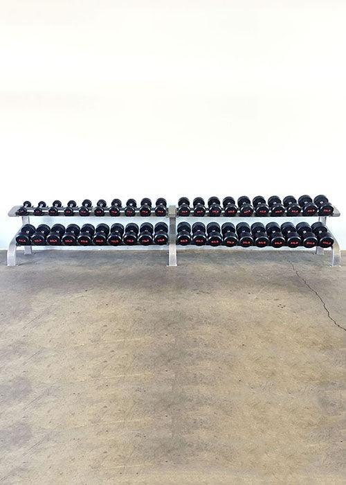 Three Tier 9 Pairs Dumbbell Rack - Muscle D Fitness - Commercial Grade 3 Tier Dummbbell Rack