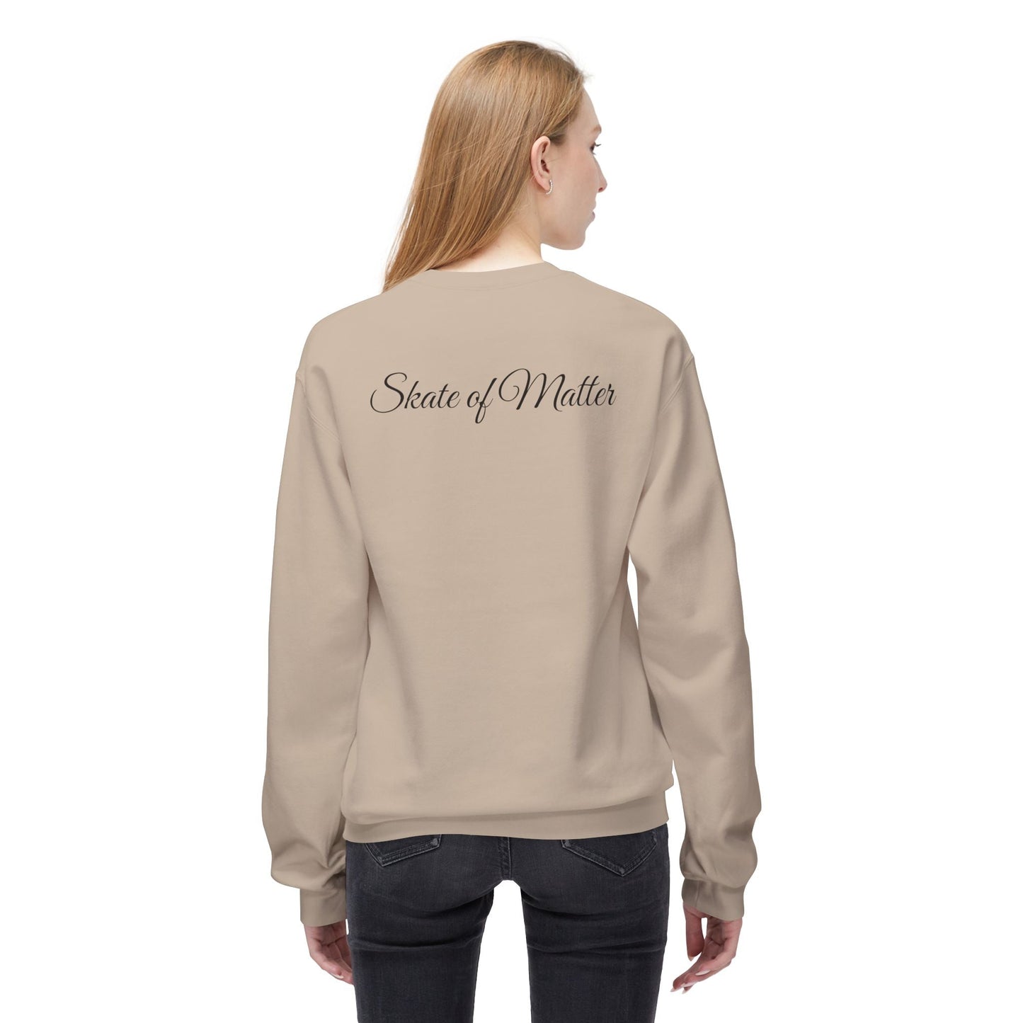 Monotone Skate Like Nobody's Watching Unisex Fleece Crewneck Sweatshirt