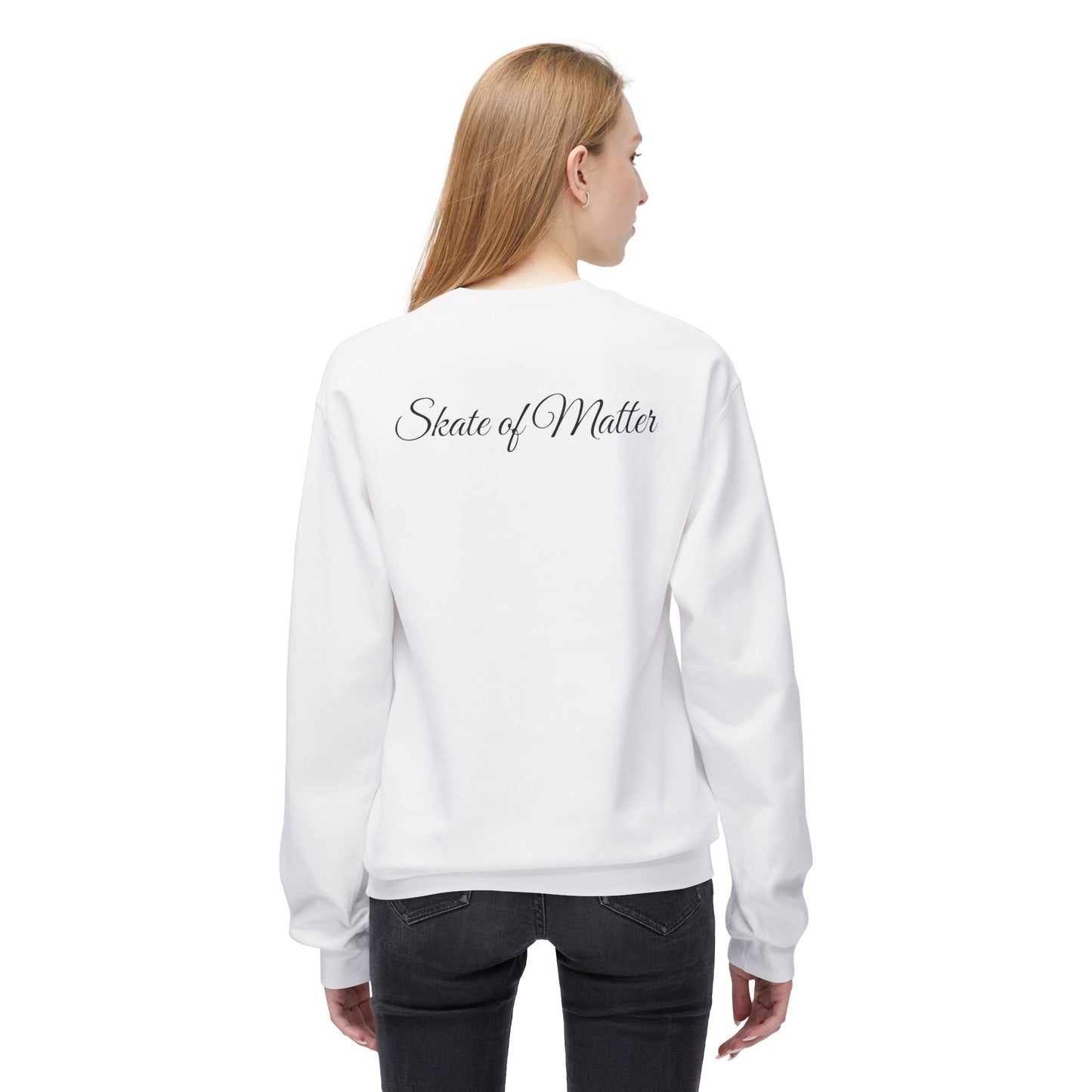 Monotone Skate Like Nobody's Watching Unisex Fleece Crewneck Sweatshirt