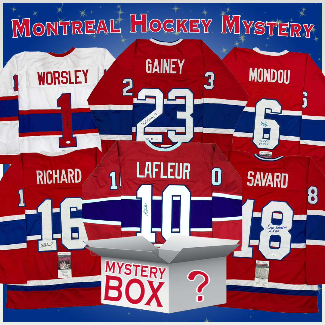 Autographed/Signed Montreal Hockey Jersey Mystery Box with PSA JSA or Beckett COA