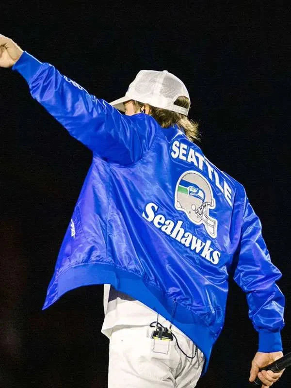 Morgan Wallen Blue Bomber Jacket