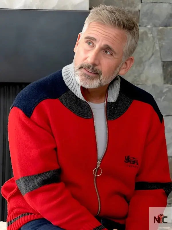 Mountainhead 2025 Steve Carell Bomber Jacket