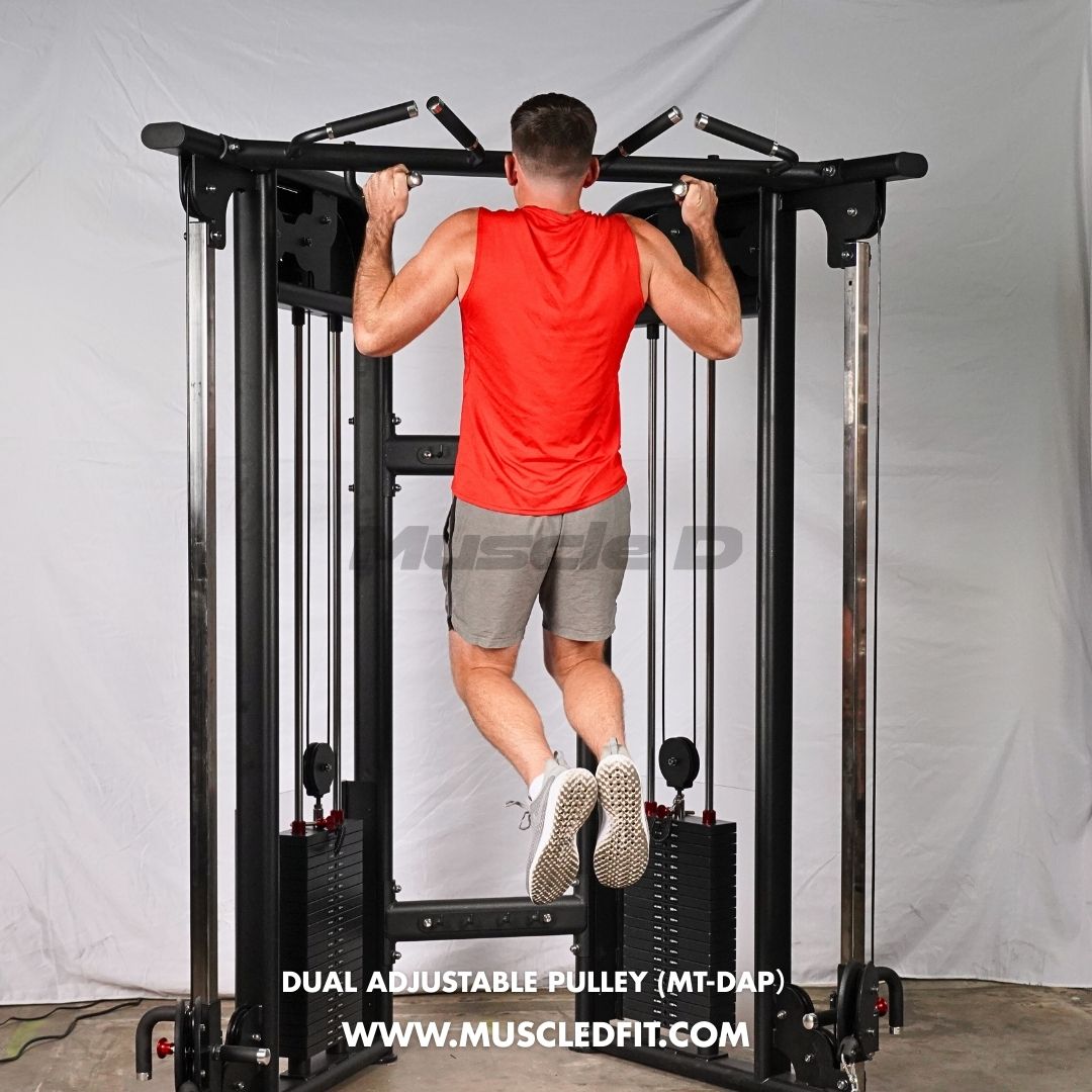 Muscle D Fitness Dual Adjustable Pulley – Two Stack Cable Machine
