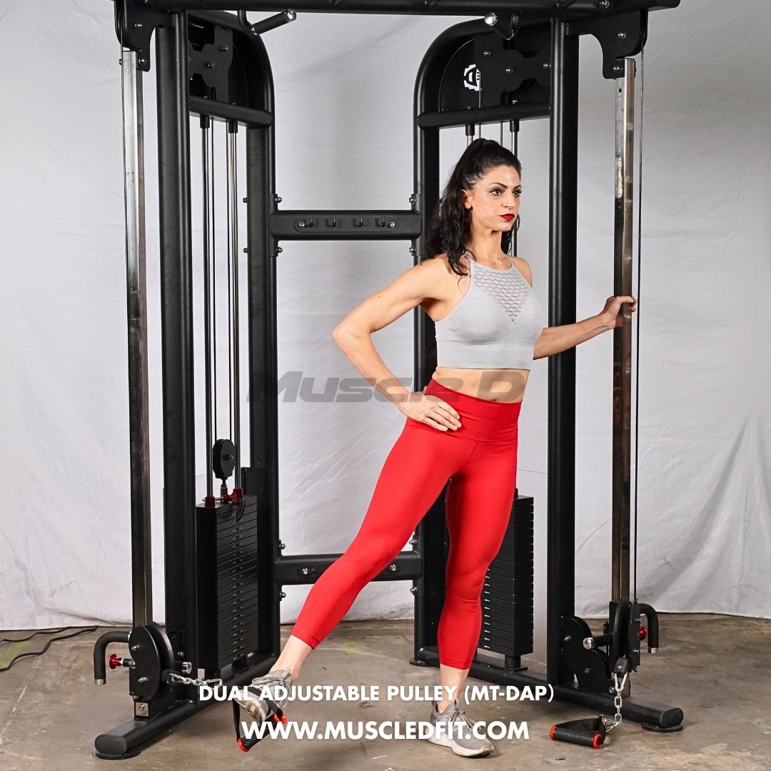 Muscle D Fitness Dual Adjustable Pulley – Two Stack Cable Machine