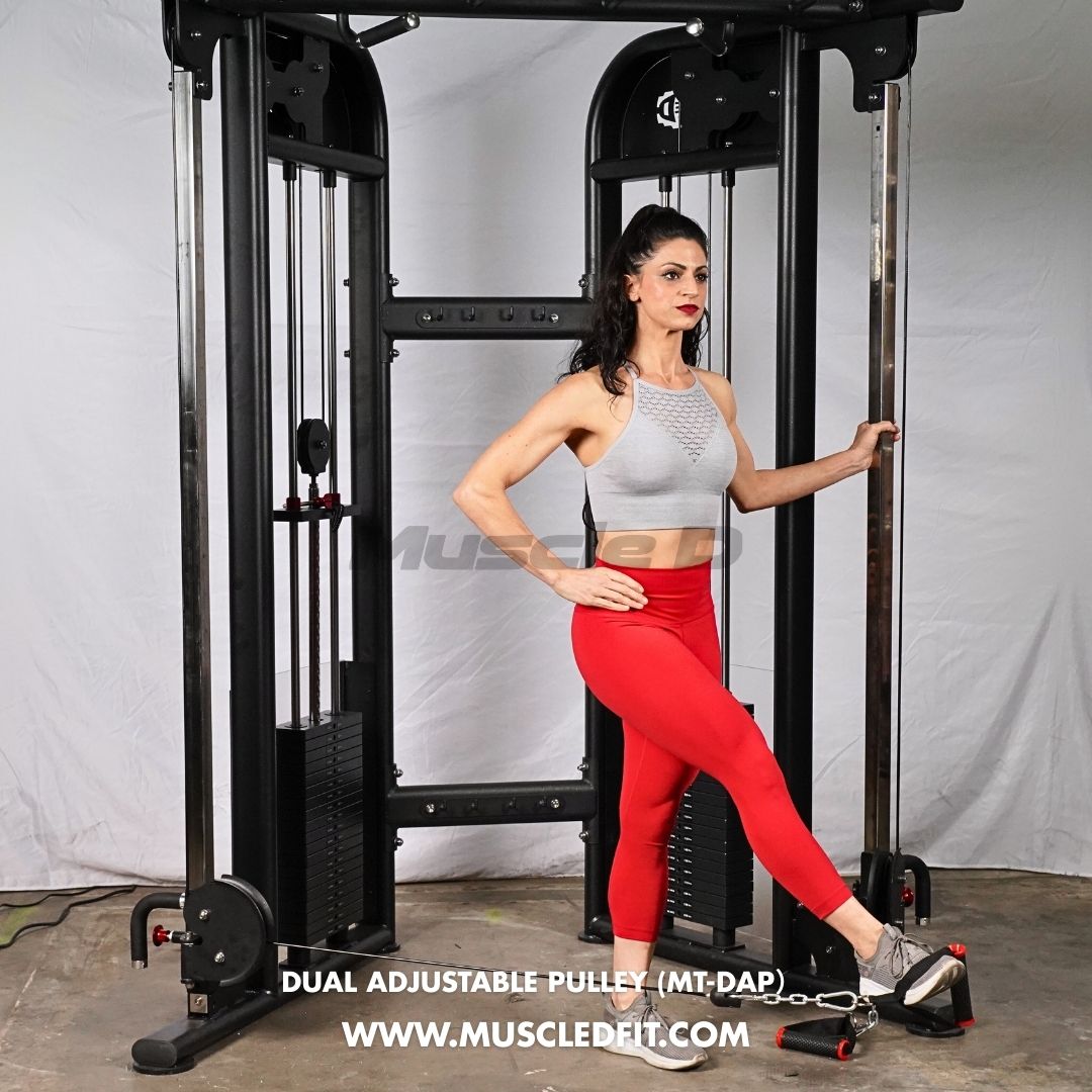 Muscle D Fitness Dual Adjustable Pulley – Two Stack Cable Machine