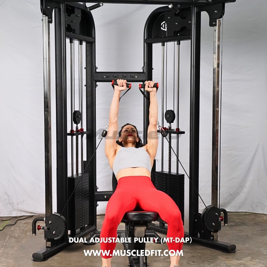 Muscle D Fitness Dual Adjustable Pulley – Two Stack Cable Machine