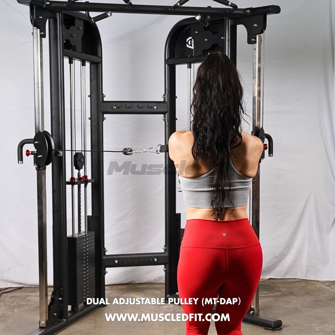 Muscle D Fitness Dual Adjustable Pulley – Two Stack Cable Machine
