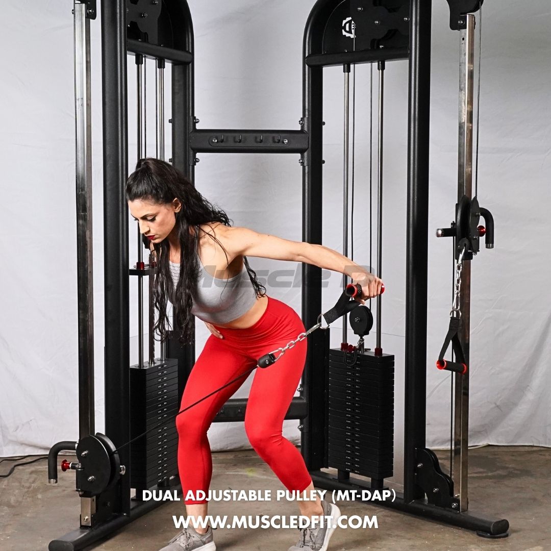 Muscle D Fitness Dual Adjustable Pulley – Two Stack Cable Machine