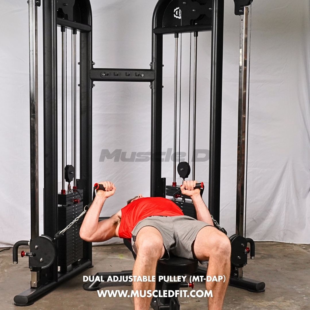 Muscle D Fitness Dual Adjustable Pulley – Two Stack Cable Machine