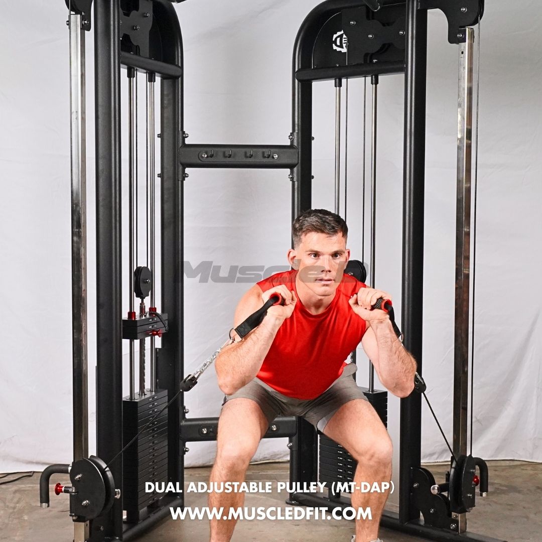 Muscle D Fitness Dual Adjustable Pulley – Two Stack Cable Machine