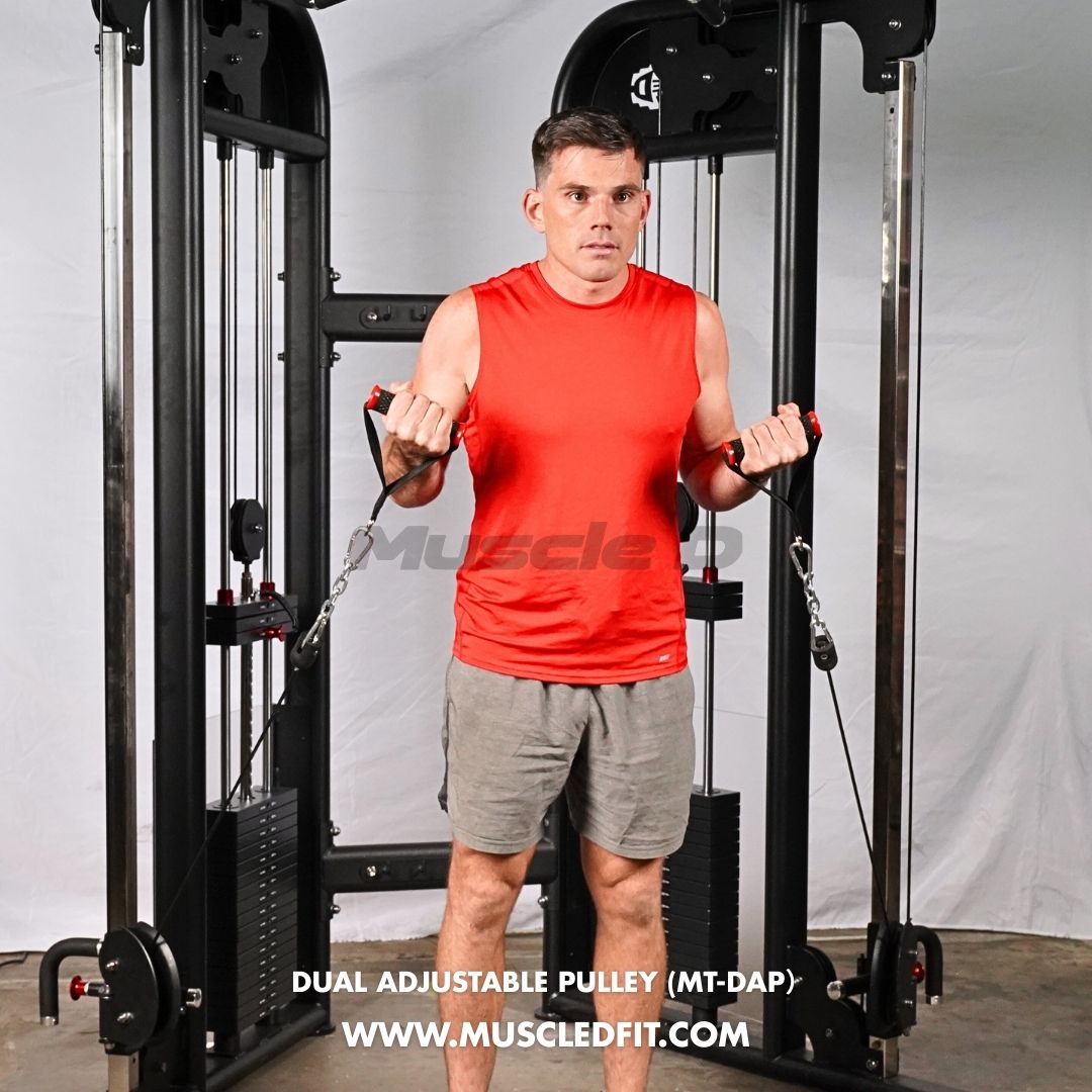 Muscle D Fitness Dual Adjustable Pulley – Two Stack Cable Machine