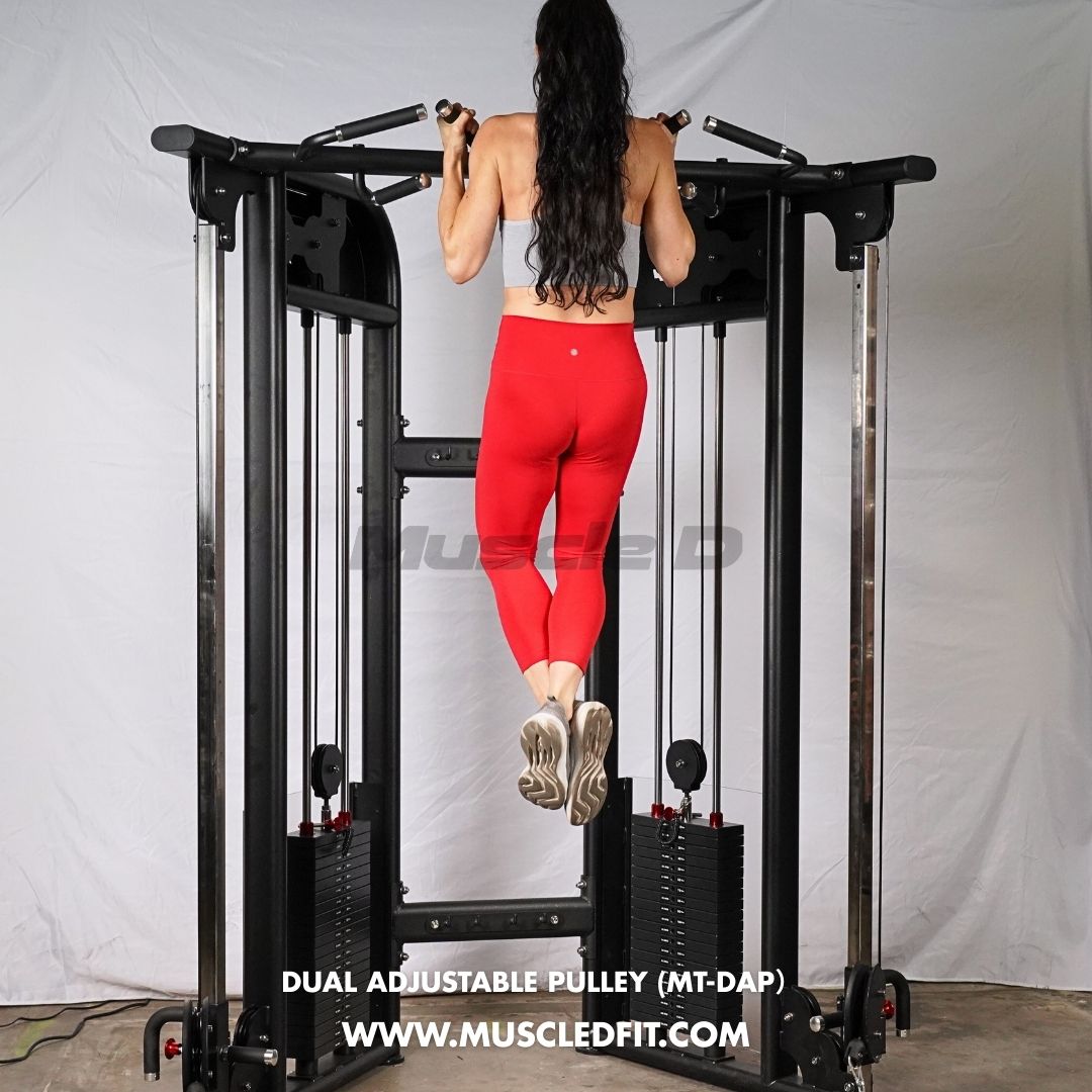 Muscle D Fitness Dual Adjustable Pulley – Two Stack Cable Machine