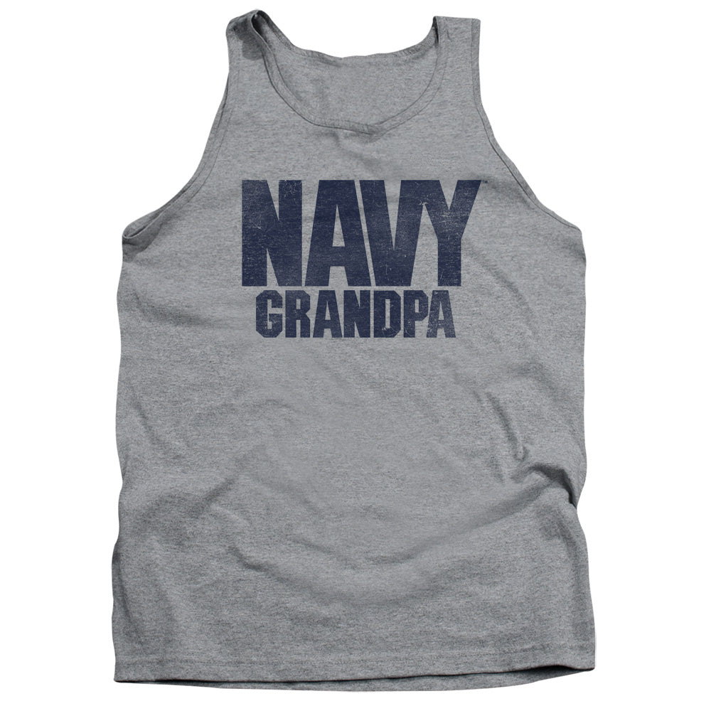 Navy Grandpa Mens Tank Top Shirt Athletic Heather Officially Licensed