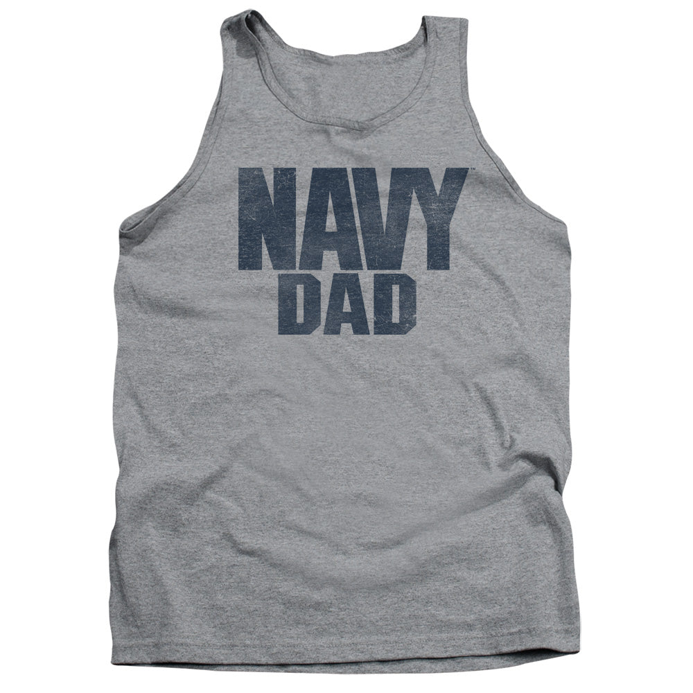 Navy Navy Dad Mens Tank Top Shirt Athletic Heather Officially Licensed