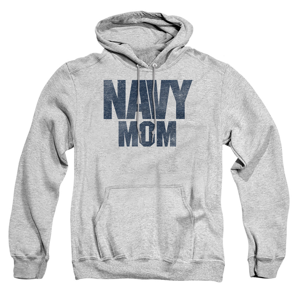 Navy Navy Mom Mens Hoodie Athletic Heather Officially Licensed