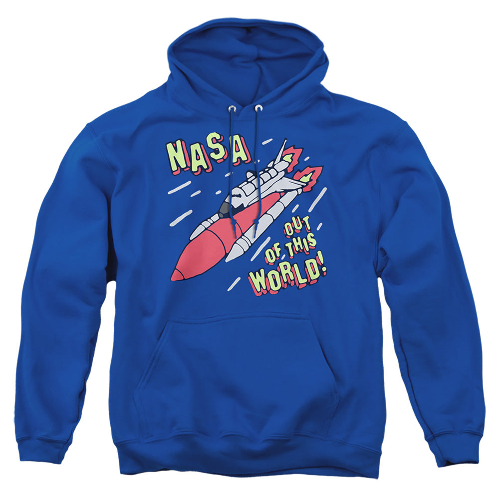 Nasa Out Of This World Mens Hoodie Royal Blue Officially Licensed