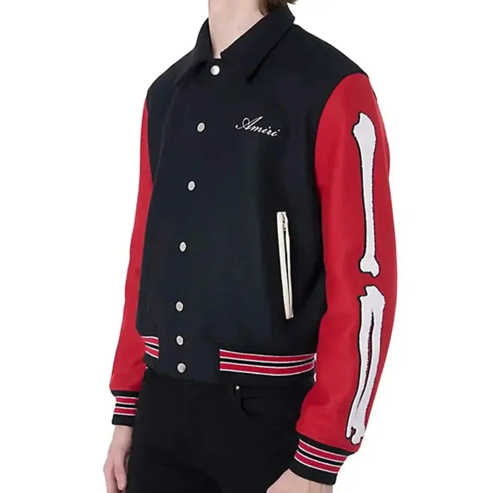 Amiri Bones Letterman Wool Jacket