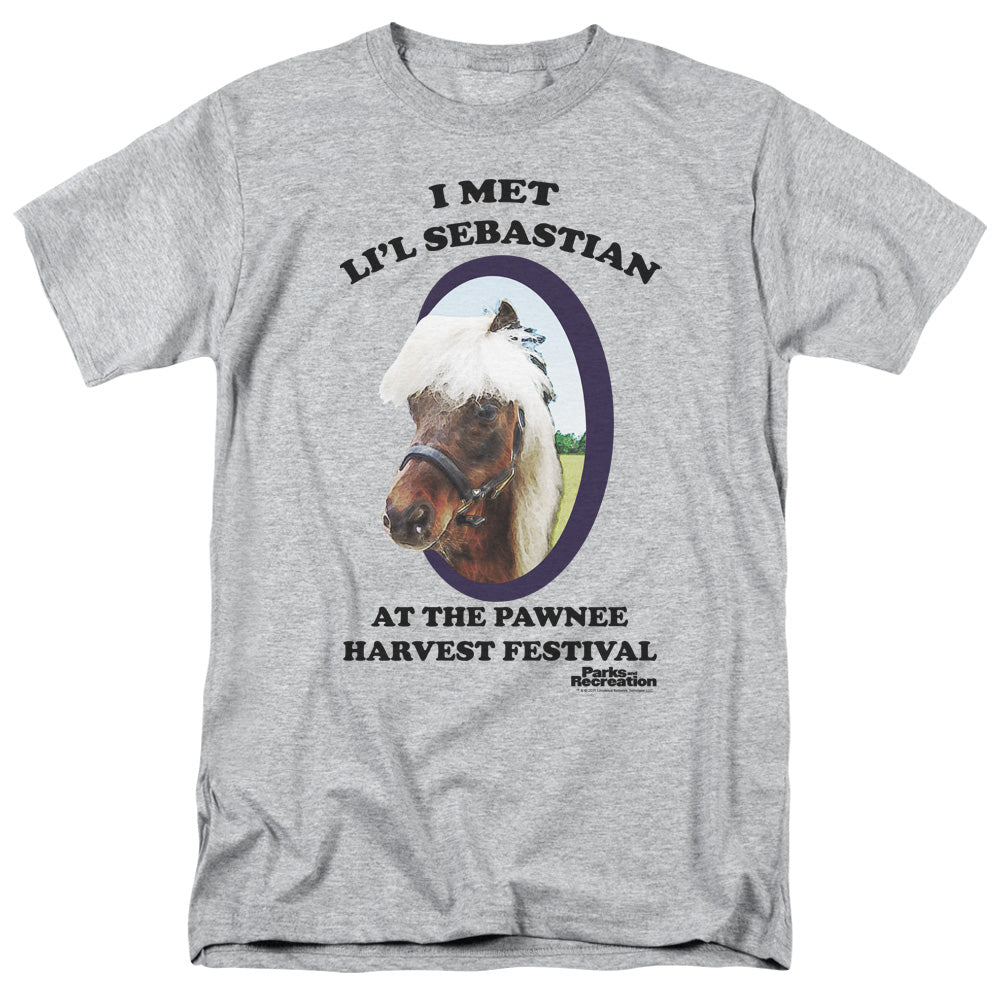 Parks And Rec Lil Sebastian Mens T Shirt Athletic Heather Officially Licensed